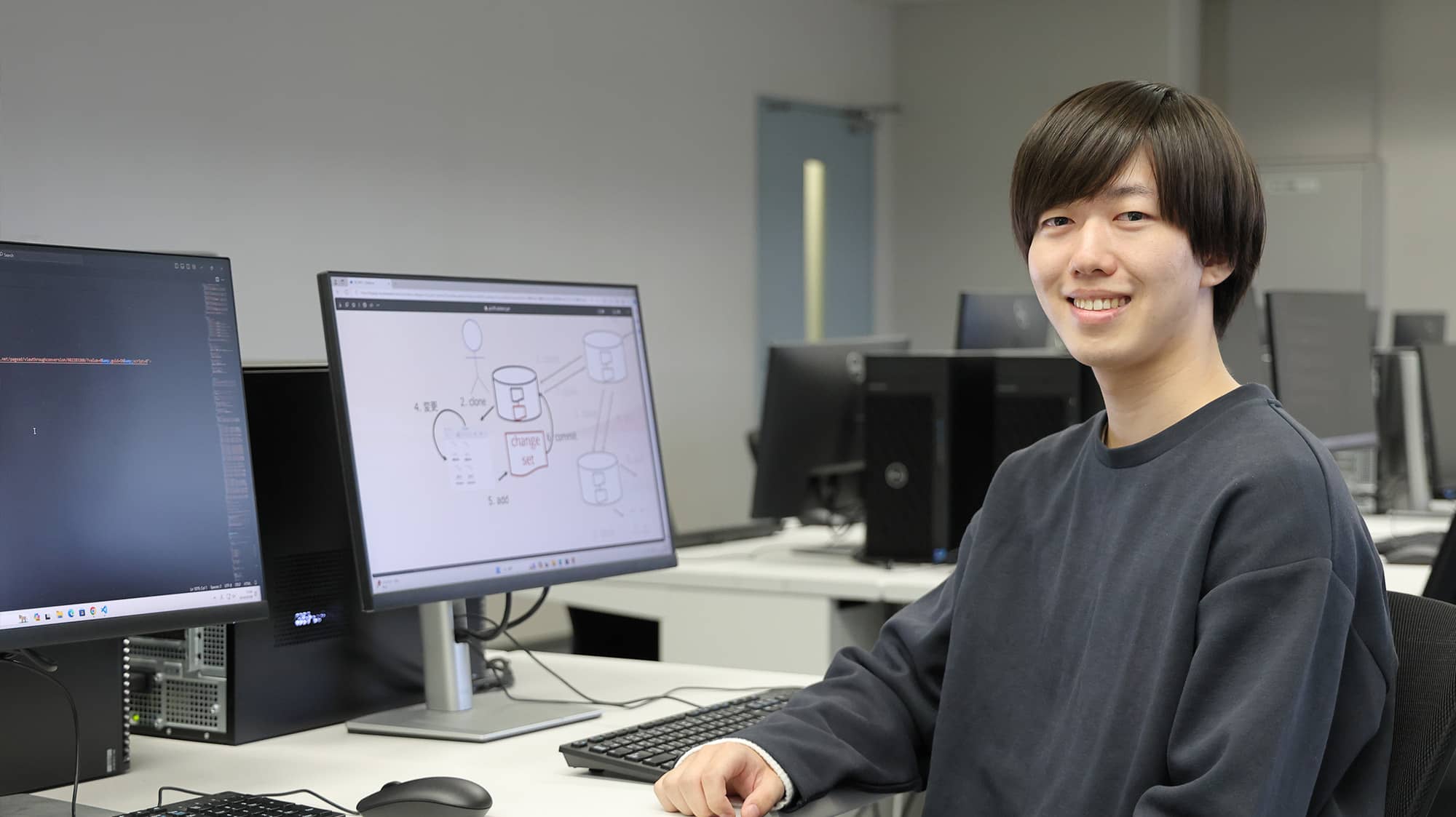 内定者インタビュー 情報科学科 曽山さん