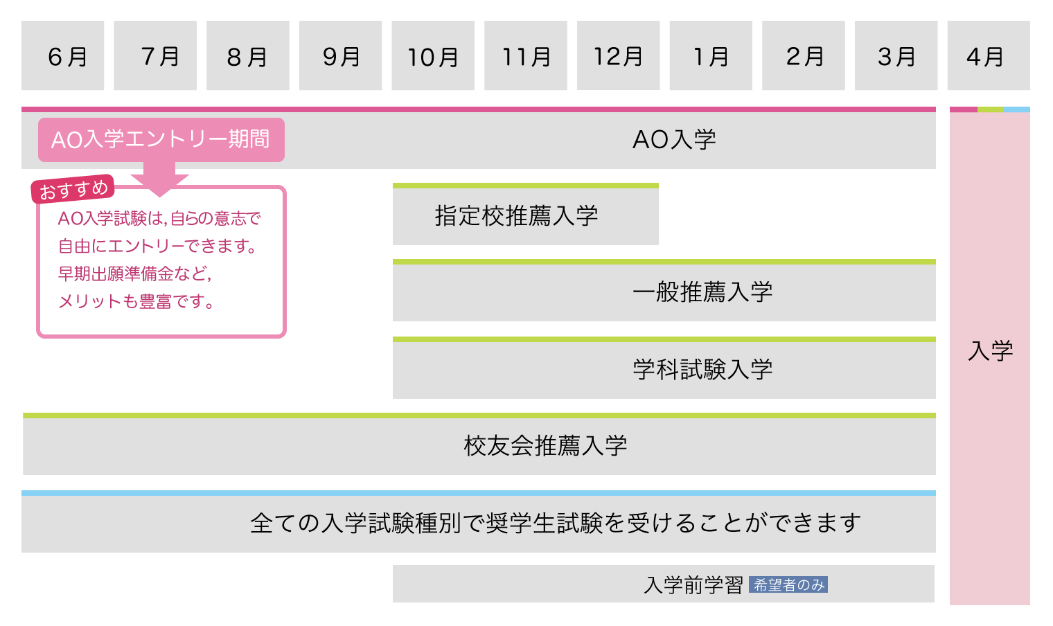 入学までのスケジュール