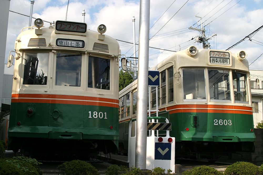 KCG白河校地内に保存している京都市電の車両