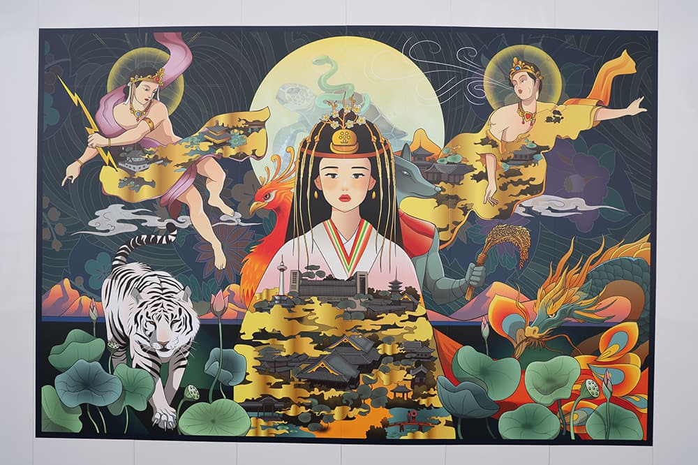 『神々が去らぬ都』と題したタラカさんの作品